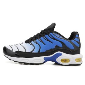 Mens Sport Running Shoes Summer Breathable Mesh Walking Jogging Athletic Sneakers Lightweight Outdoor Male Trainer Hombre Shoes (Color: white blue A18, size: 45)