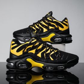 Mesh Blade Shoes Men Lace Up Cushion Running Shoes Super Light Sports Trainers Flying Male Breathable Hombre Tenis Homme Shoes (Color: 8910-5 yellow, size: 41)