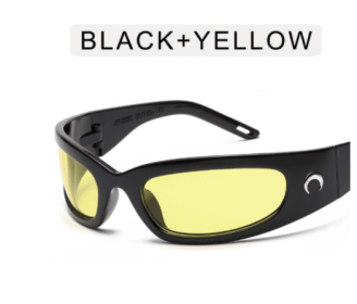 Millennium Style Sports Cycling Glasses With A Sense Of Future Technology Sunglasses (Color: Yellow)