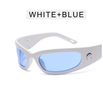 Millennium Style Sports Cycling Glasses With A Sense Of Future Technology Sunglasses (Color: White)