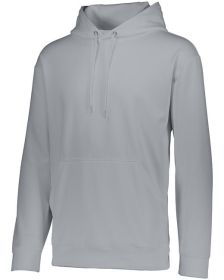Augusta Sportswear 5505 Adult Wicking Fleece Hooded Sweatshirt (Color: ATHLETIC GREY, size: XL)