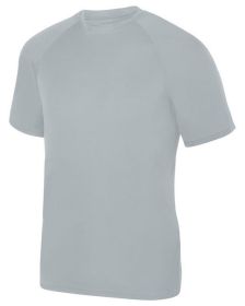 Augusta Sportswear 2790 Adult Attain Wicking Short-Sleeve T-Shirt (Color: SILVER, size: M)