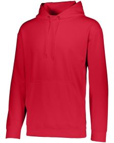 Augusta Sportswear 5505 Adult Wicking Fleece Hooded Sweatshirt (Color: Red, size: S)